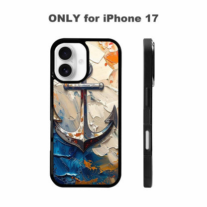 iPhone 17 Case — Chrome Bling Anchor Original Art, Customized Protective Case