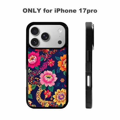 iPhone 17 Pro Case — Floral Snake Print Floral, Customized Protective Case