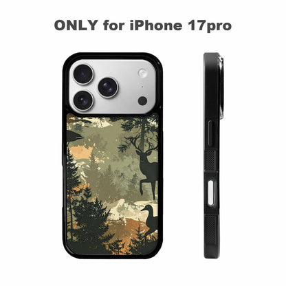 iPhone 17 Pro Case — Hunting Camouflage Pattern With Deer Camo, Unique Phone Case Design