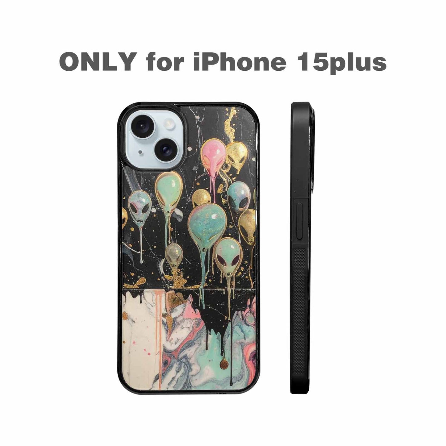 iPhone 15 Plus Case — Aliens Marblemelting Aliens Pa 7eb Personalized, Personalized Phone Case