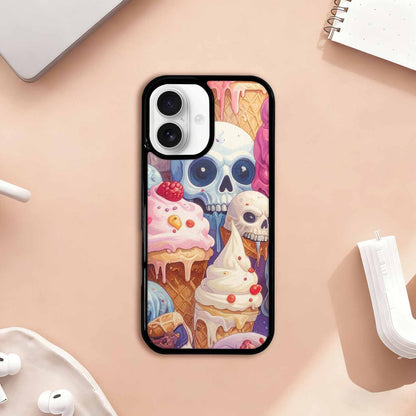 iPhone 17 Case — Ice Cream Monsters Skullsmelti Gothic Skulls, Personalized Phone Case