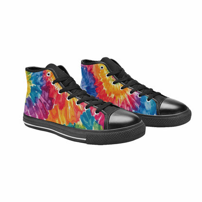 MEN'S Tie Dye Swirl High Top Canvas Surreal Shoes