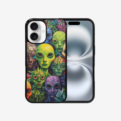 iPhone 16 Case — Aliens Pattern Hundreds Of Sma, Custom Phone Case