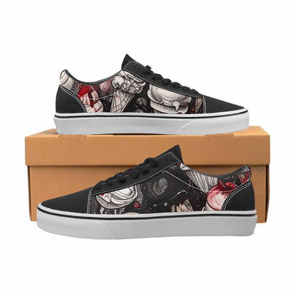WOMEN'S Ice Cream Motif Lace-Up Canvas Neon Fantasy Custom Shoes
