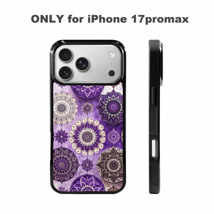iPhone 17 Pro Max Case — Small Mandala Pattern, Randomly Floral, Custom Printed Phone Case