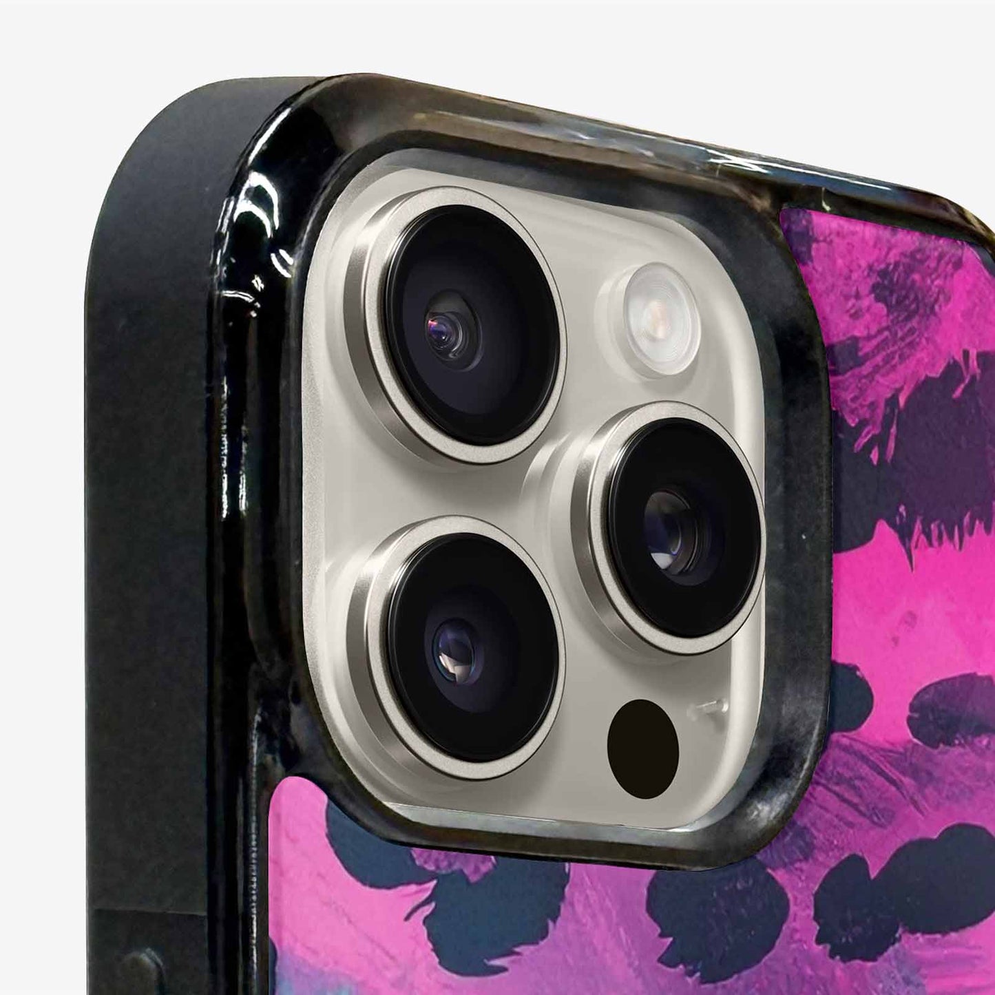 iPhone 16 Pro Max Case — Leopard Neon Pink Teal Airbrush, Custom Phone Case