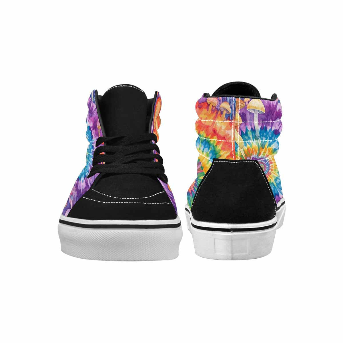 MEN'S Mushrooms  Tie Dye High Top Canvas Grunge Shoes