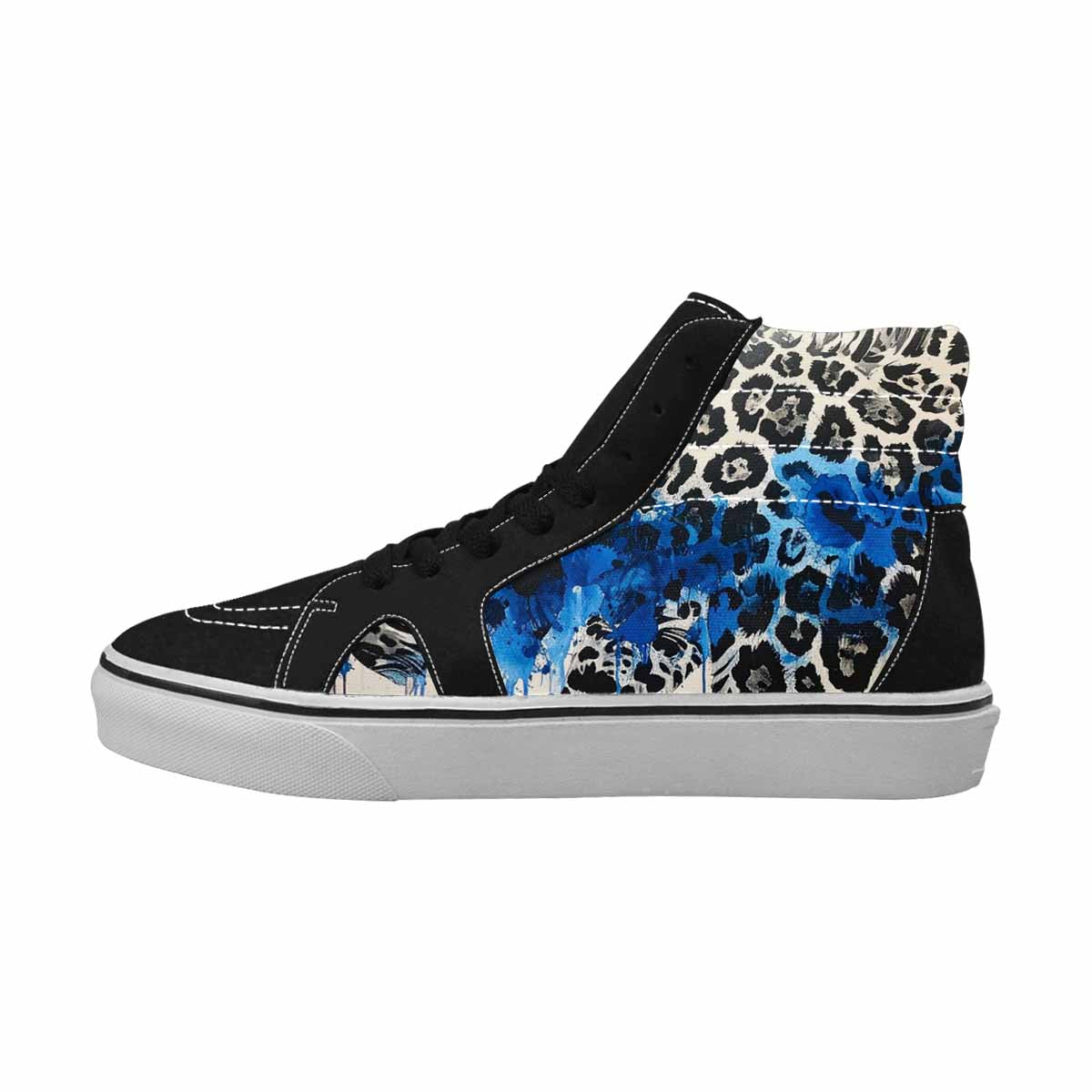 MEN'S Animal Print High Top Canvas Melting Art Custom Sneakers