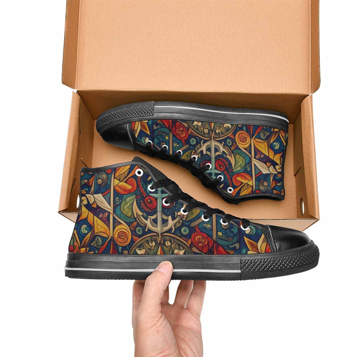 MEN'S Old School Tattoo High Top Canvas Aesthetic Shoes