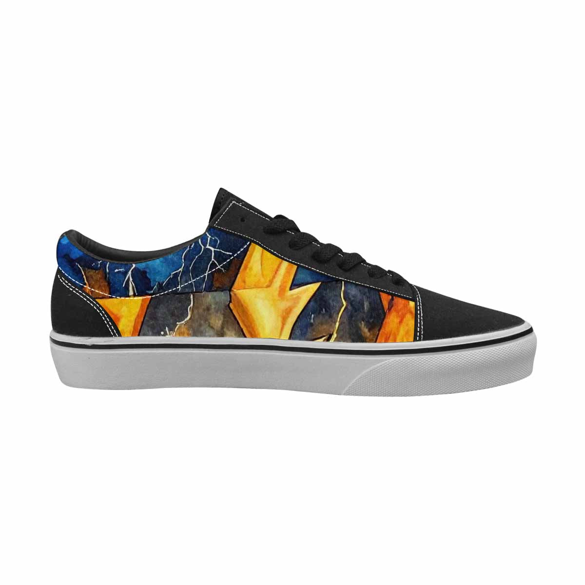 WOMEN'S Lightning Bolt Canvas Lace-Up Surreal Custom Shoes