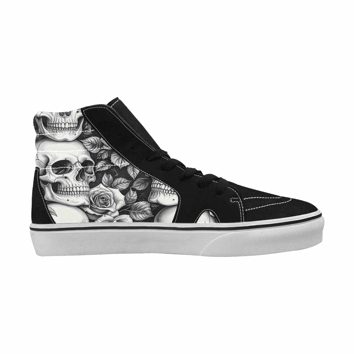 MEN'S Skulls Roses Pen Ink High Top Canvas Y2K Shoes