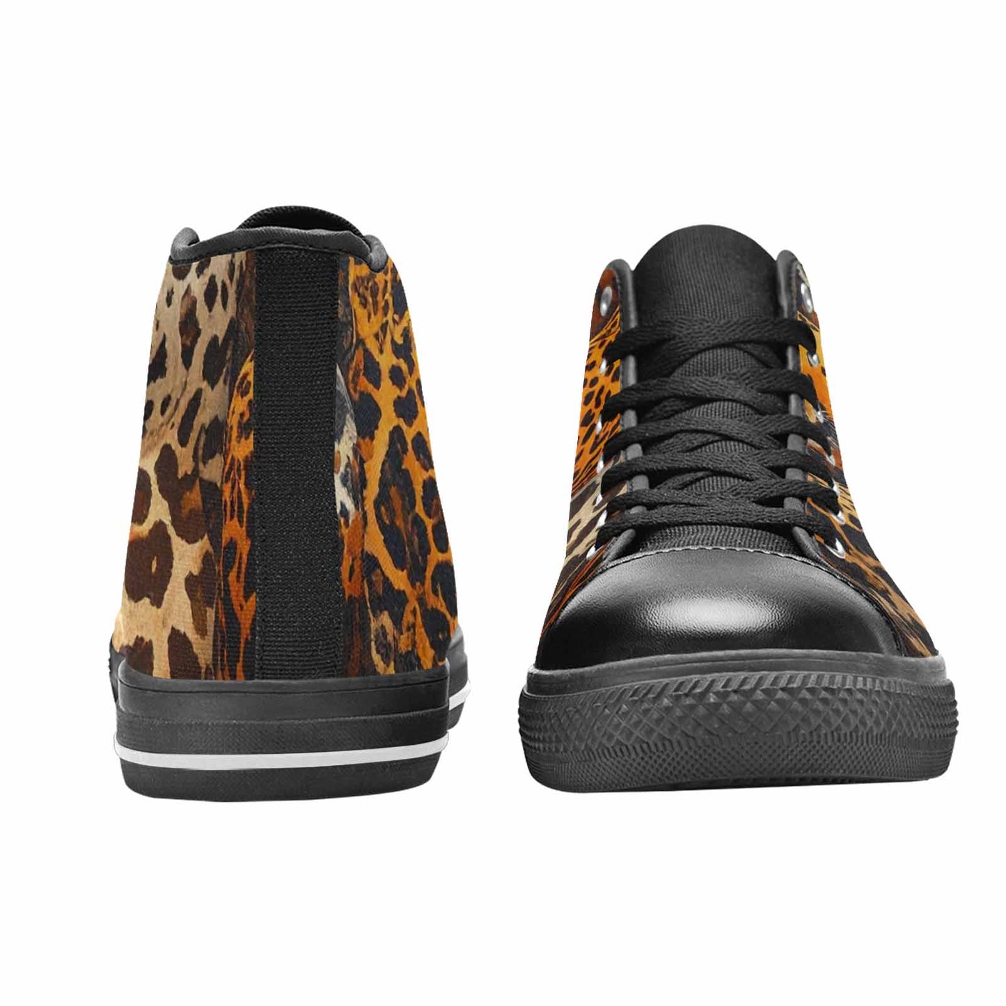WOMEN'S Animal Print High Top Canvas Dark Academia Shoes