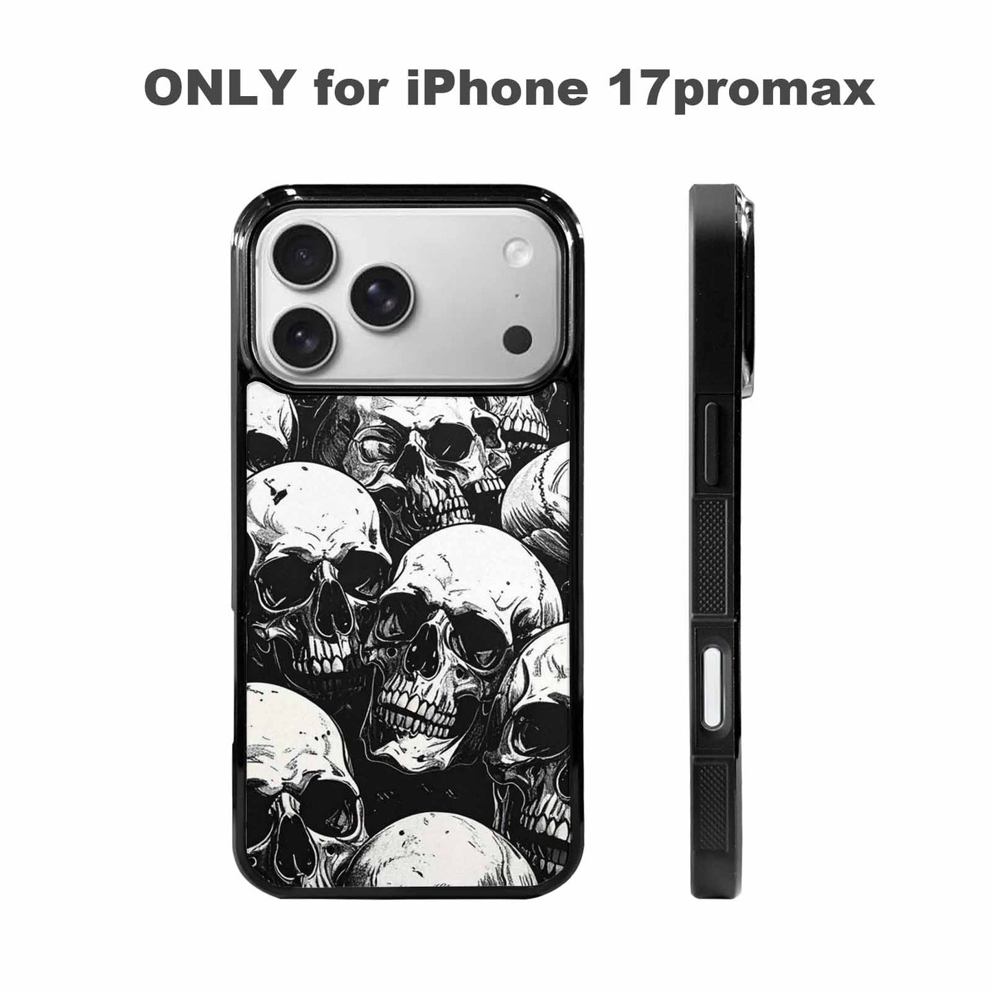 iPhone 17 Pro Max Case — Skull Dark Art Gothic Print Gothic, Personalized Phone Case