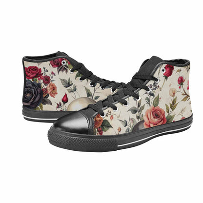 MEN'S Skulls - Roses High Top Canvas Grunge Sneakers