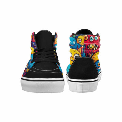 MEN'S Cartoon Monster Character High Top Canvas Surreal Shoes