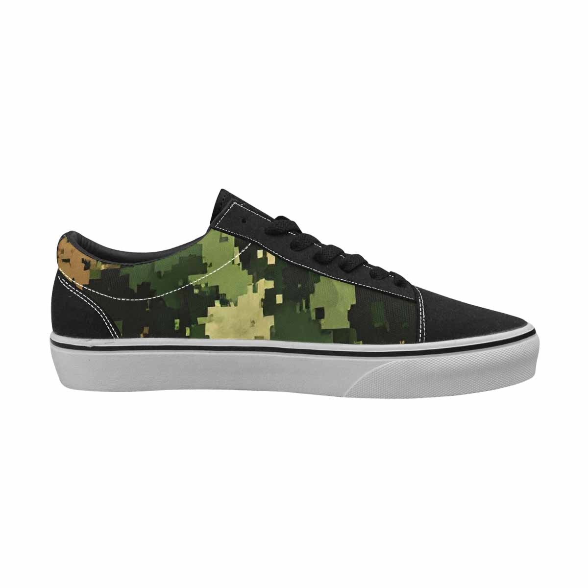 MEN'S Military Camouflage Blotch Canvas Lace-Up Wallpaper Art Shoes