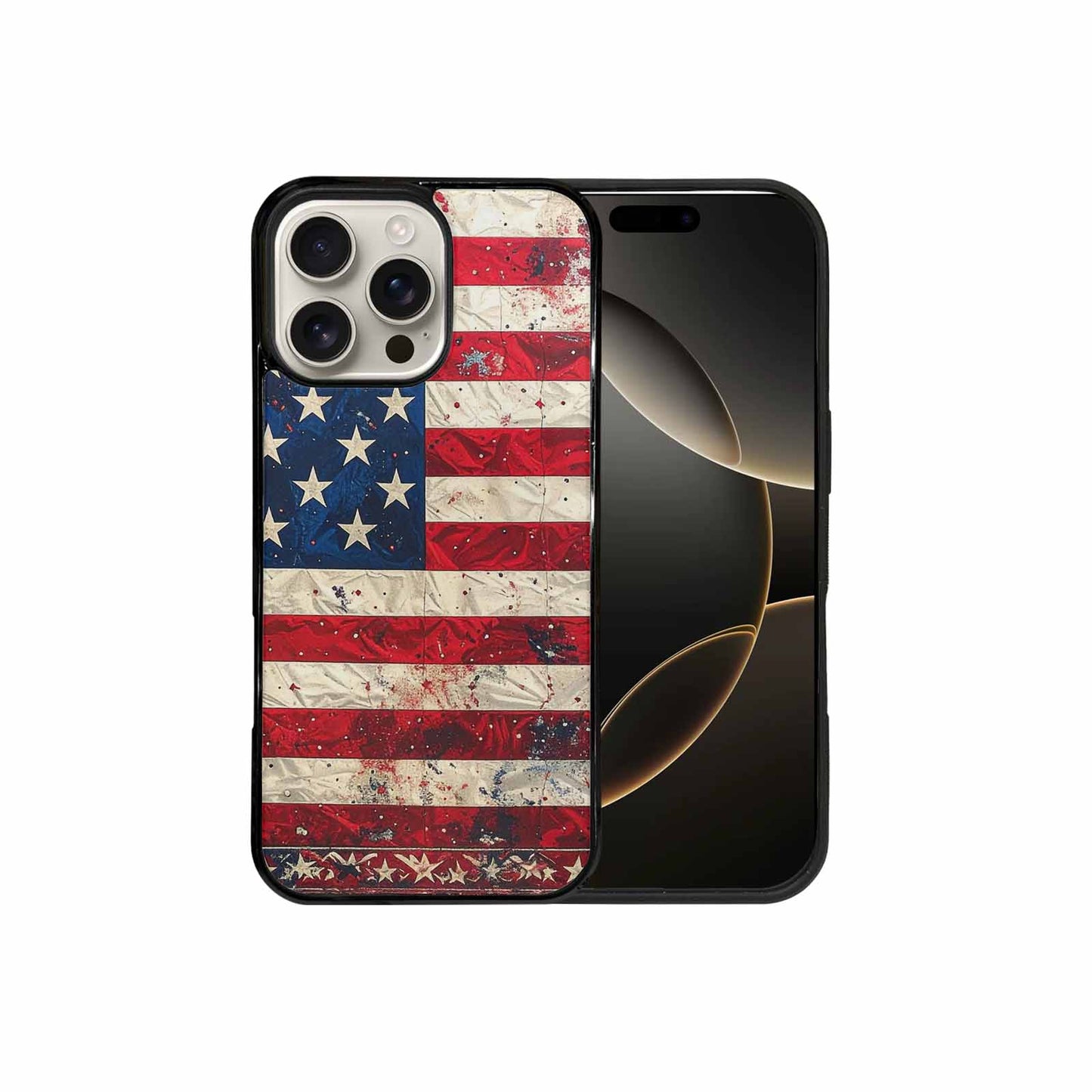 iPhone 16 Pro Max Case — American Flag Stars And Stripes Motif, Unique Phone Case Design