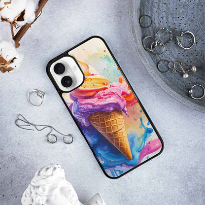 iPhone 16 Plus Case — Melting Icecream Collage, Custom Designed Case Cover