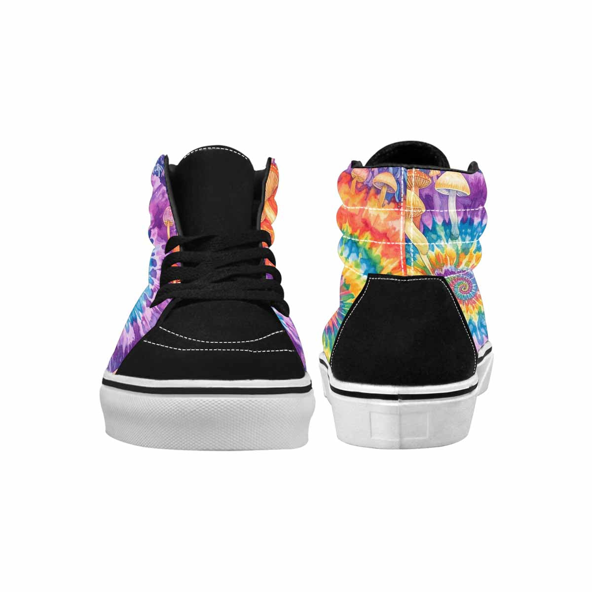 MEN'S Mushrooms  Tie Dye High Top Canvas Melting Art Sneakers