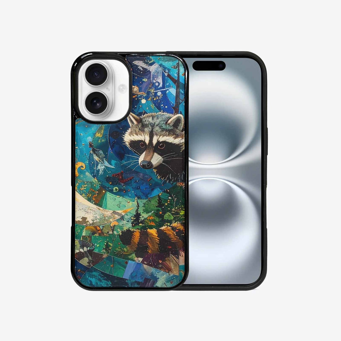 iPhone 16 Case — Raccoon Bandit Raccoon Bandit Pattern Hundreds, Custom Phone Case