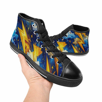 MEN'S Lightning Bolt High Top Canvas Dreamcore Custom Shoes