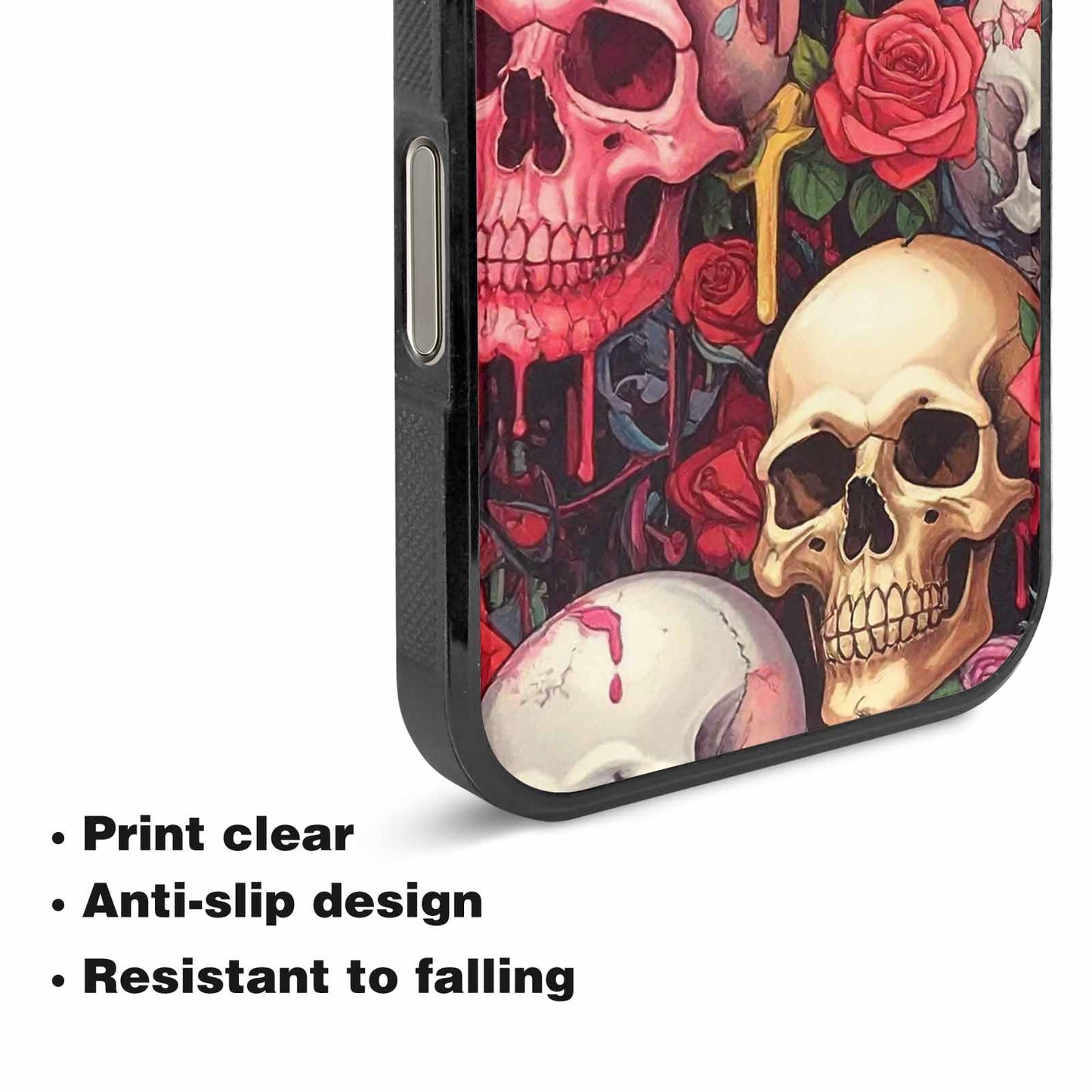 iPhone 16 Pro Max Case — Skulls And Roses Skulls And Roses, Unique Phone Case Design