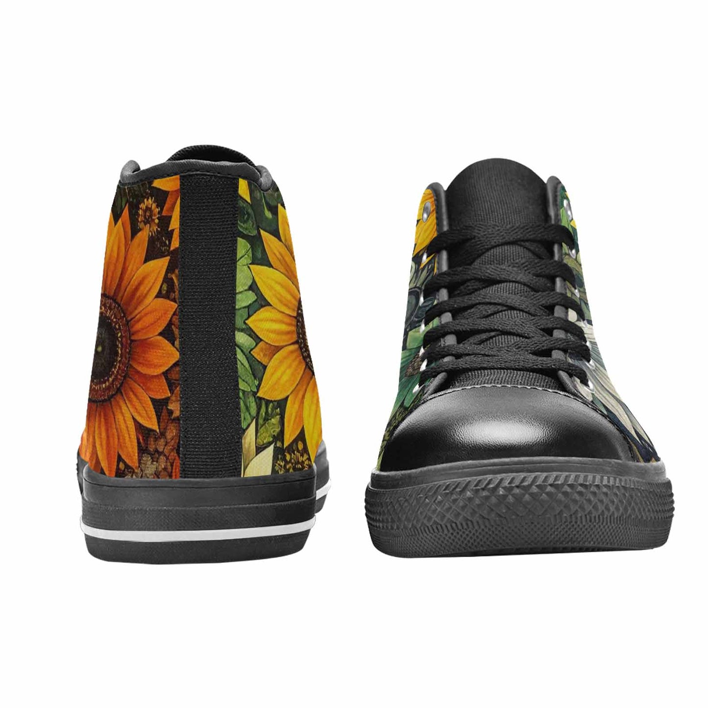WOMEN'S Blend Melt Them High Top Canvas Vibrant Chaos Custom Sneakers