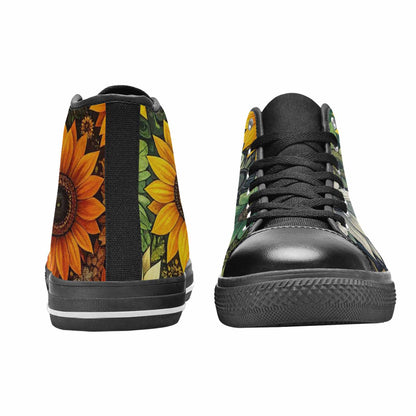 WOMEN'S Blend Melt Them High Top Canvas Vibrant Chaos Custom Sneakers