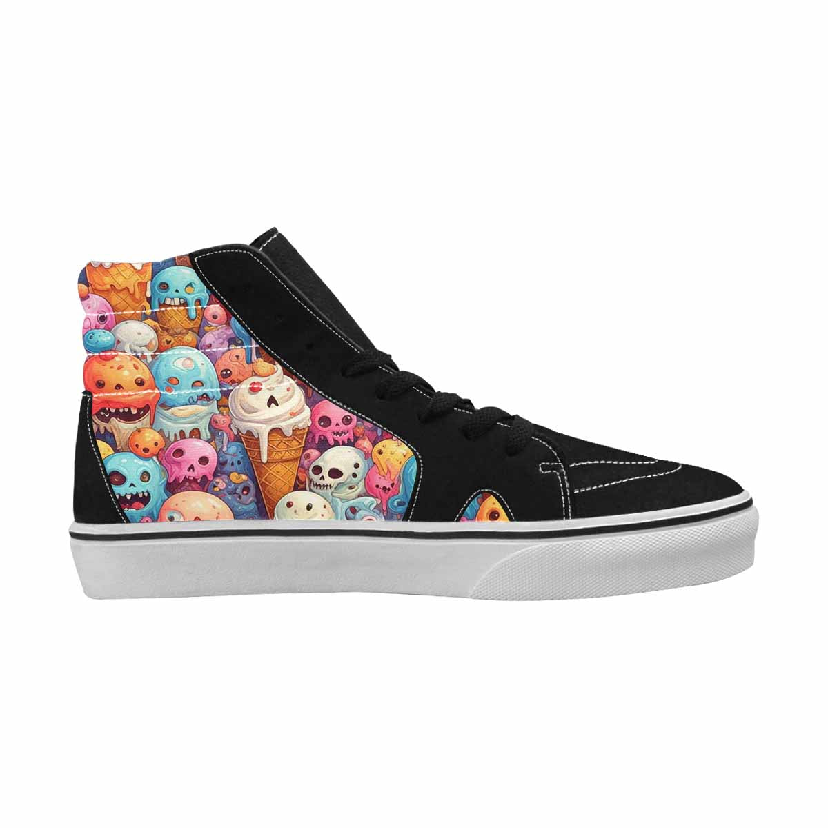 MEN'S Ice Cream Monsters  High Top Canvas Y2K Custom Shoes