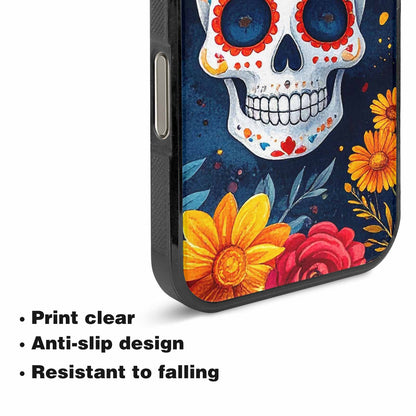 iPhone 16 Pro Max Case — Sunflower Skulls Print Custom, Personalized Phone Case