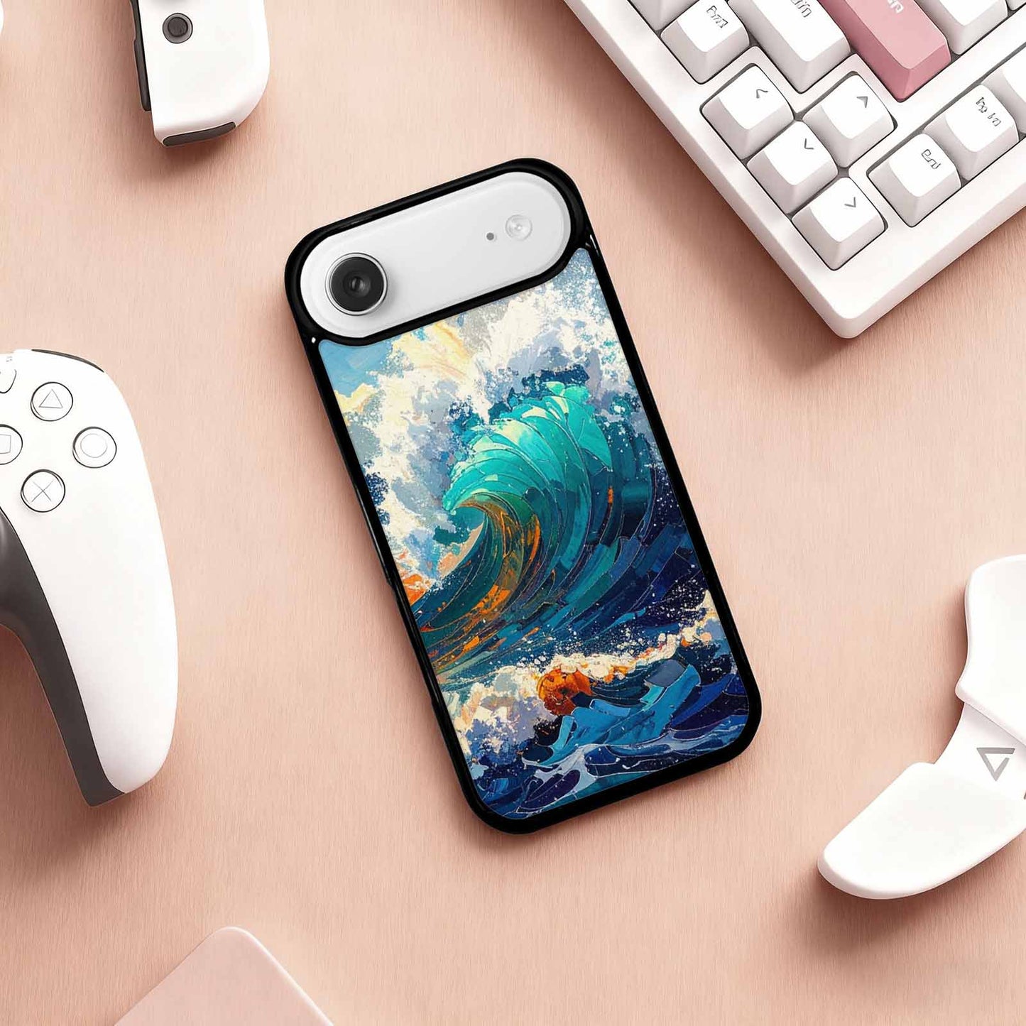 iPhone 17 Air Case — Wave Crest Splash Wave Crest Watercolor, Custom Made Phone Cover