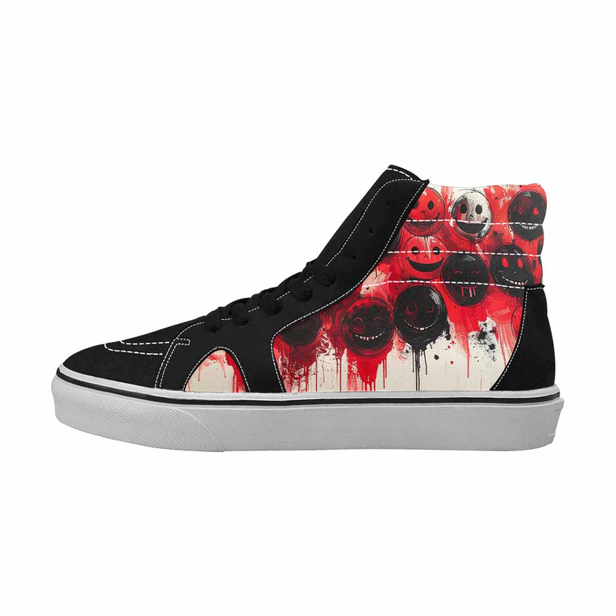 MEN'S Melting Moon Smiley High Top Canvas Dreamcore Shoes