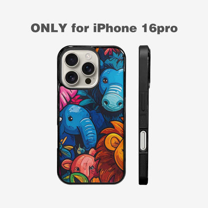 iPhone 16 Pro Case — Cartoon Animal Characters, Unique Phone Case Design