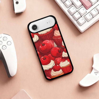 iPhone 17 Air Case — Retro Cherry Cupcake Retro Vintage, Custom Print Case Cover