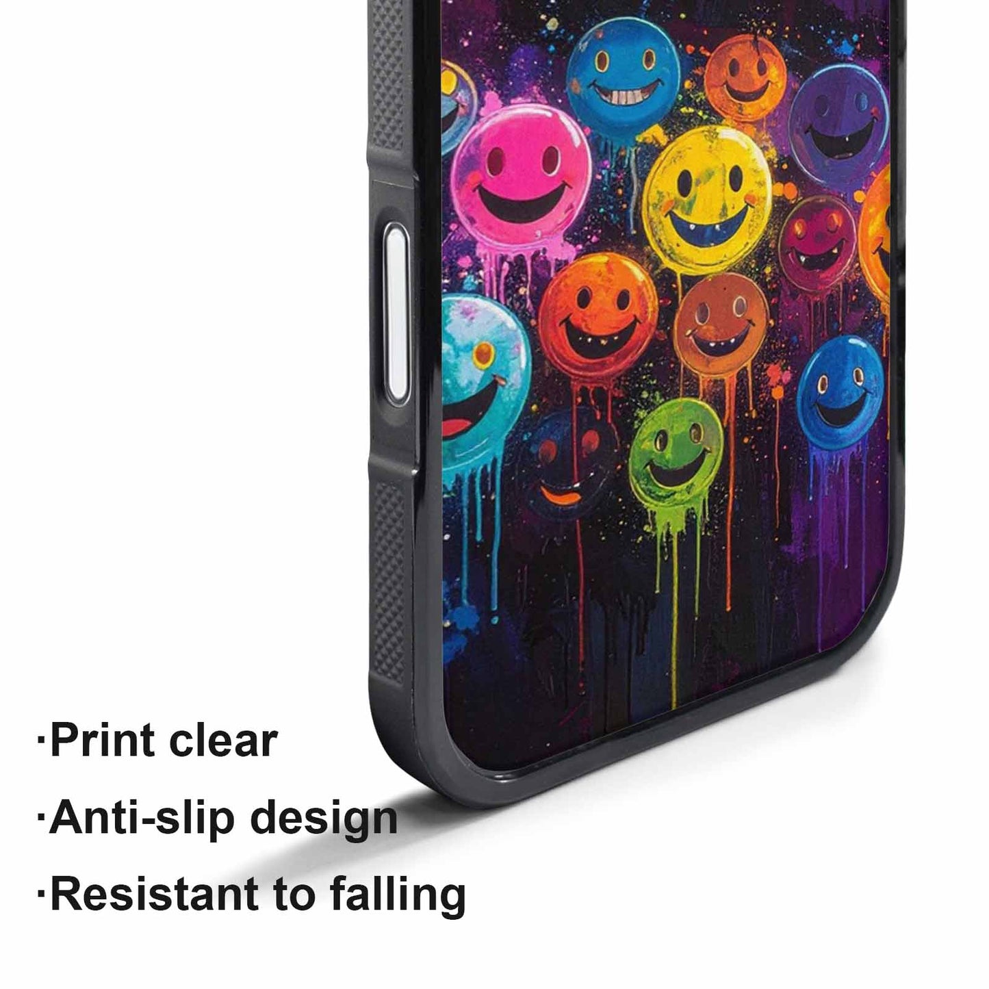 iPhone 17 Pro Case — Smiley Faces Glow Smiley Faces Original, Custom Designed Case Cover