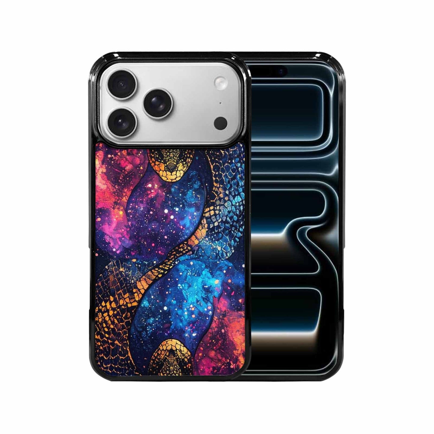 iPhone 17 Pro Max Case — Galaxy Snake Print Galaxy Space, Custom Art Phone Cover