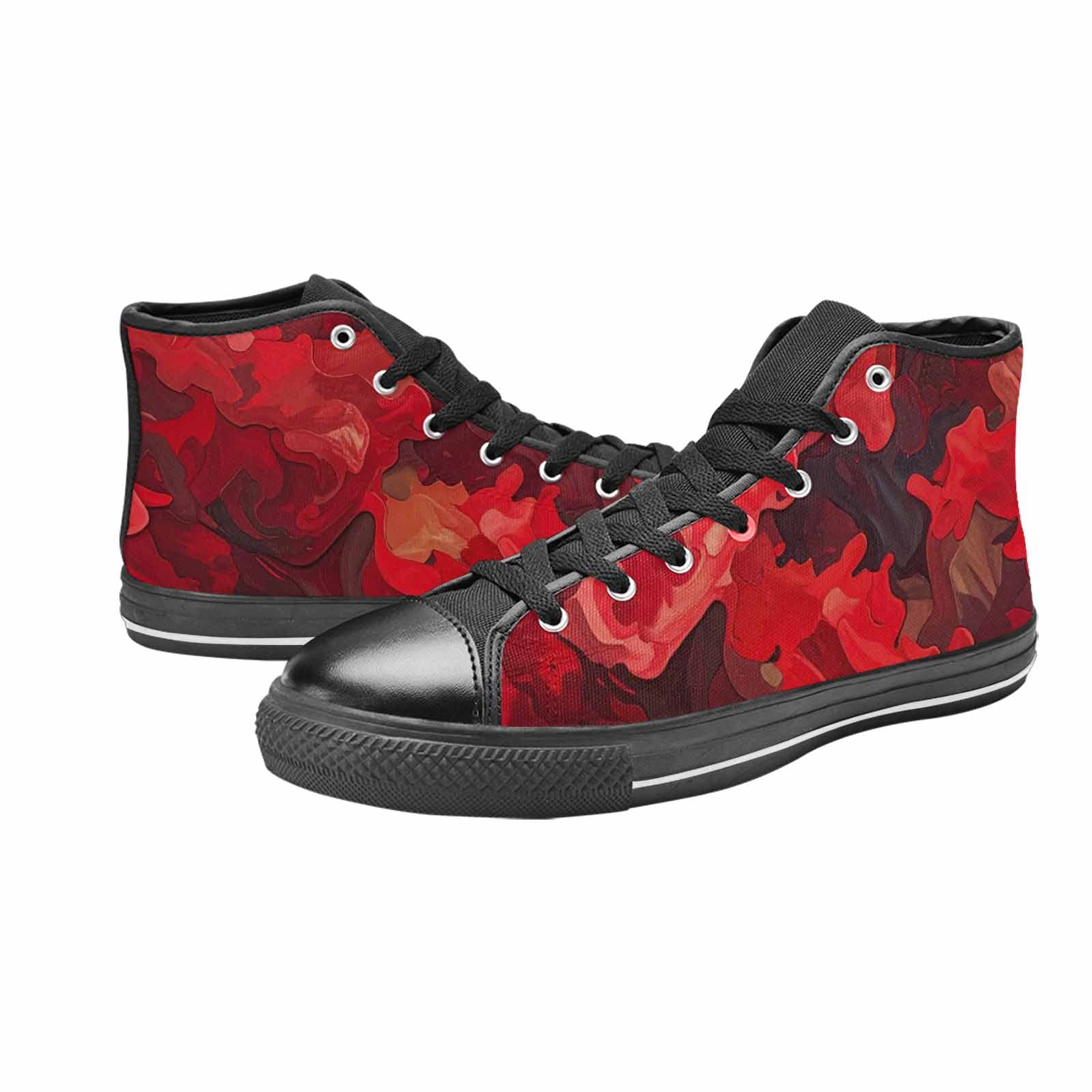 MEN'S Military Camouflage Blotch High Top Canvas Neon Fantasy Sneakers