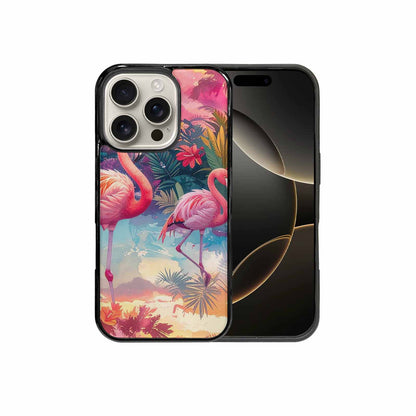 iPhone 16 Pro Case — Flamingo Tropical Flamingo Tropical Pattern Hundreds, Custom Phone Case