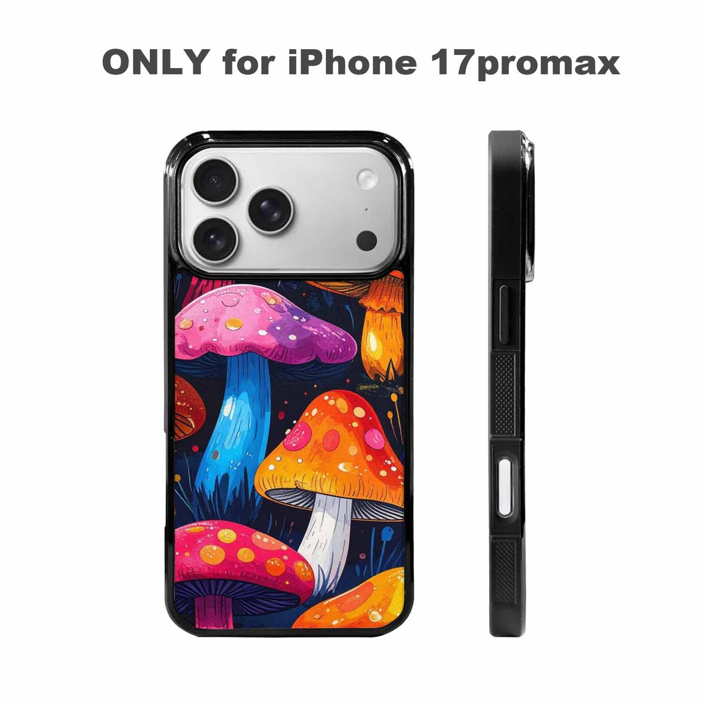 iPhone 17 Pro Max Case — Vivid Winter Mushroom Cartoon Cute, Custom Printed Phone Case