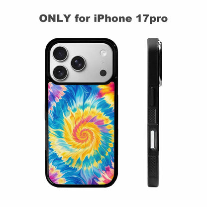 iPhone 17 Pro Case — Small Tie Dye Swirl Pattern Tie, Custom Made Phone Cover