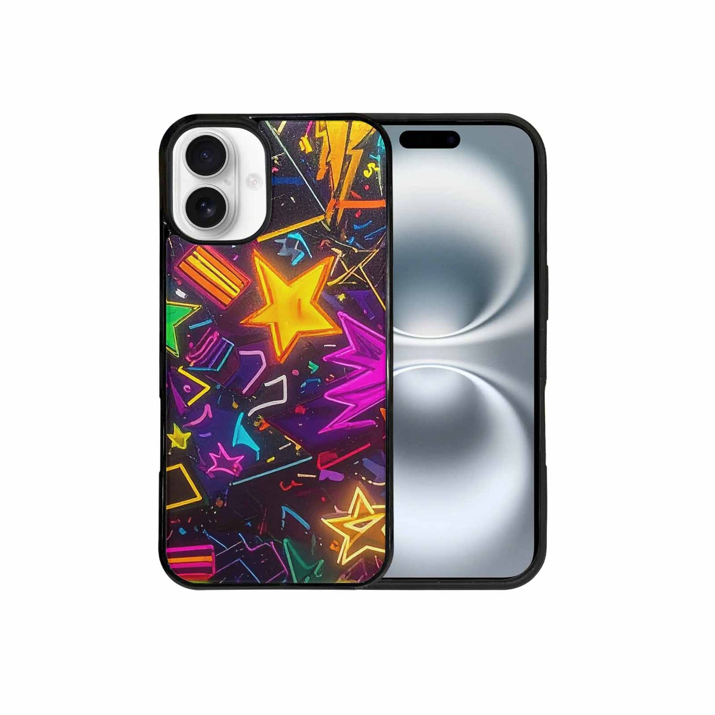 iPhone 16 Plus Case — 80s Retro Motif 80s Retro Motifs, Custom Designed Case Cover