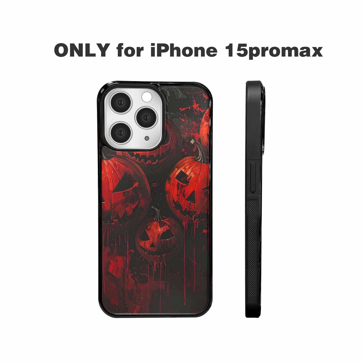 iPhone 15 Pro Max Case — Bloody Pumpkin Face, Customized Protective Case