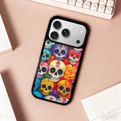 iPhone 17 Pro Case — Small Skull Pattern Randomly Varying Gothic, Custom Designed Case Cover