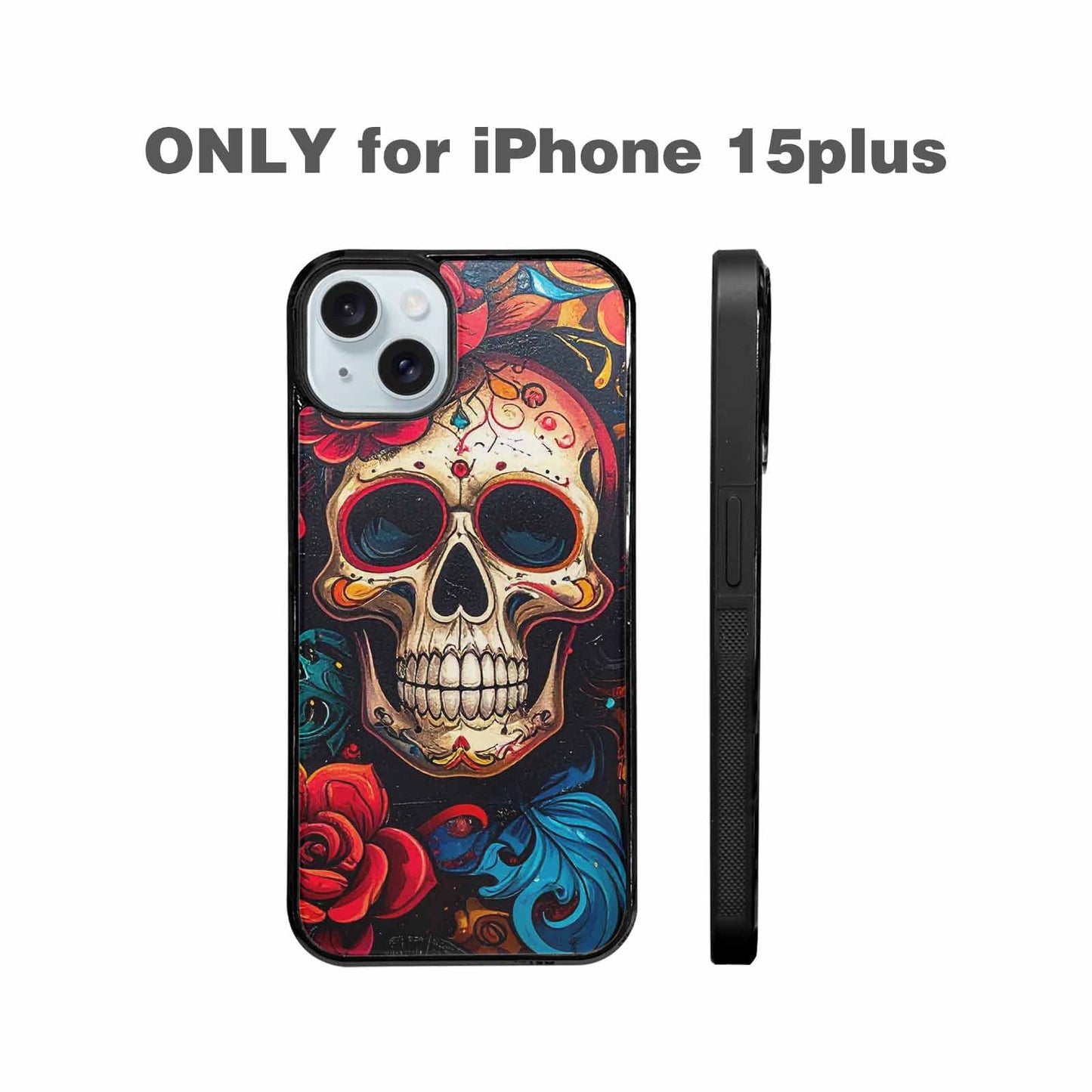 iPhone 15 Plus Case — Graffiti Skull, Original Design Phone Case