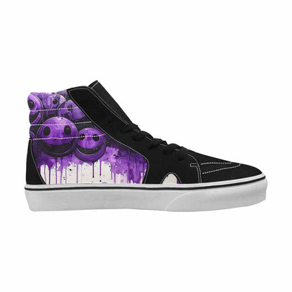 MEN'S Melting Moon Smiley High Top Canvas Dark Academia Sneakers