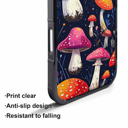 iPhone 17 Pro Case — Vivid Winter Mushroom Seamless Cartoon Cute, Custom Print Case Cover