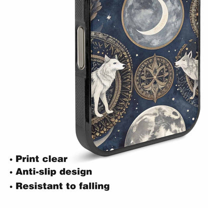 iPhone 16 Pro Case — Wolves Everywhere Collage Overlap Small Wolf, Custom Made Phone Cover