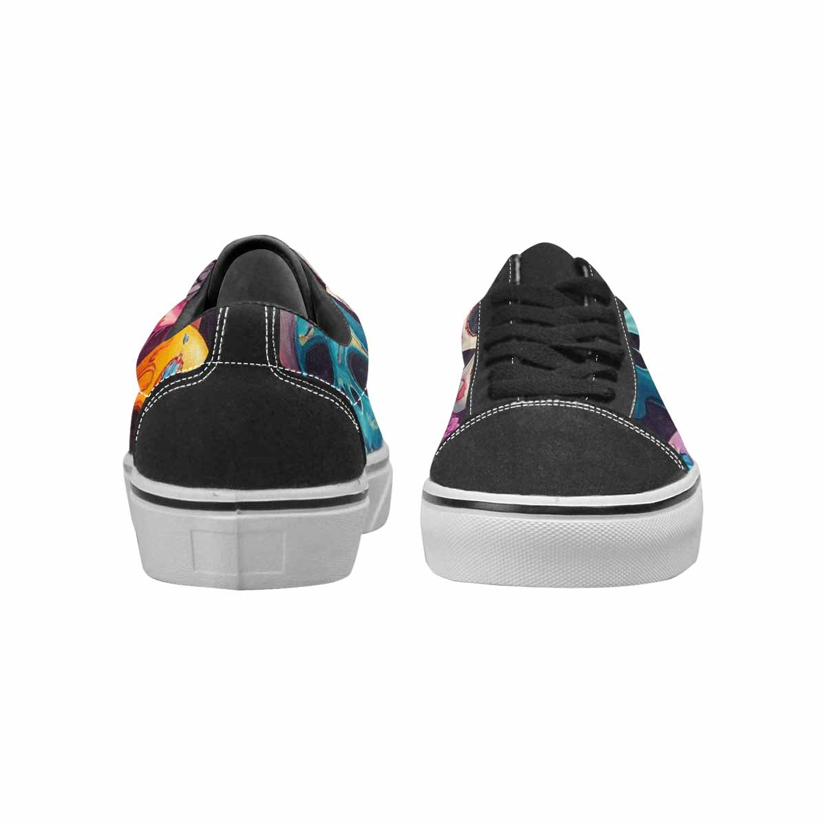 WOMEN'S Sugar Skulls Melting Sugar Lace-Up Canvas Surreal Shoes