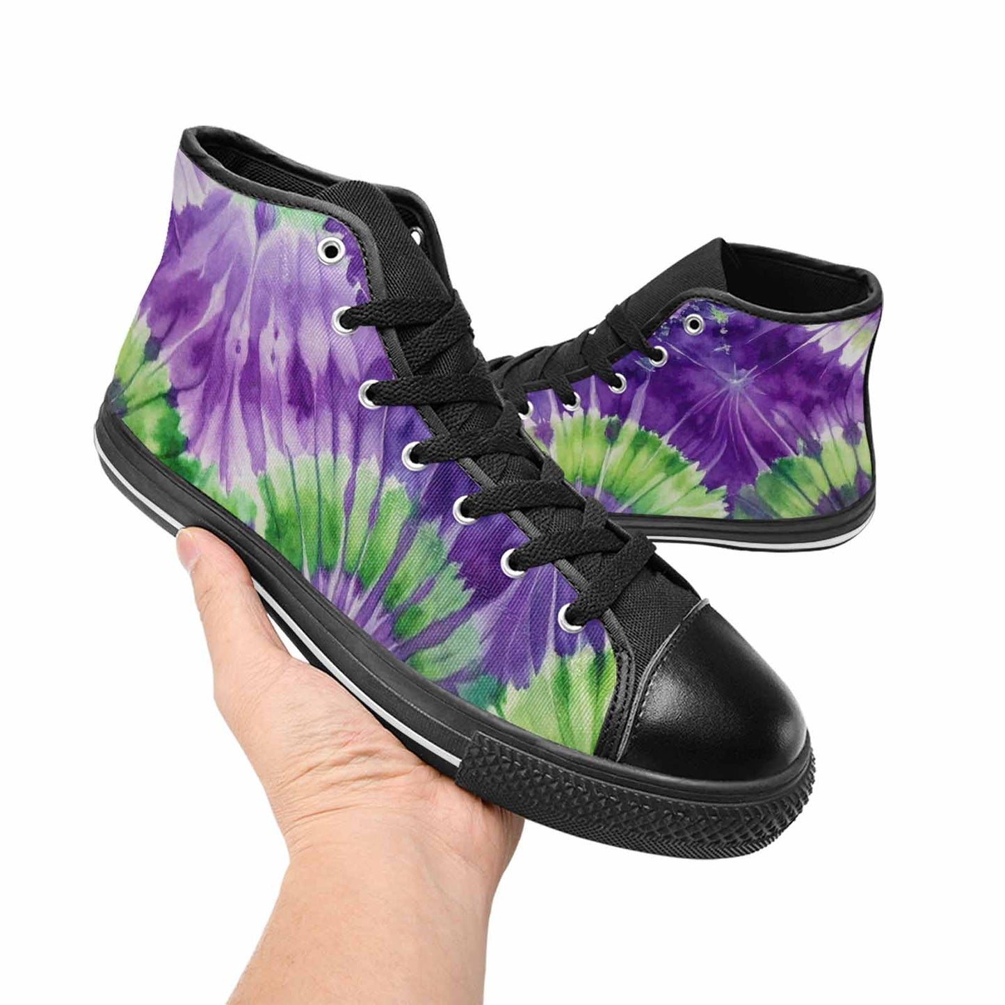 MEN'S Tie Dye - High Top Canvas Vivid Custom Shoes