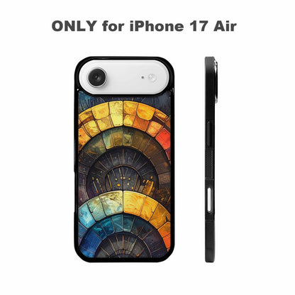 iPhone 17 Air Case — Metallic Reptile Rainbow Arc Original Art, Unique Phone Case Design